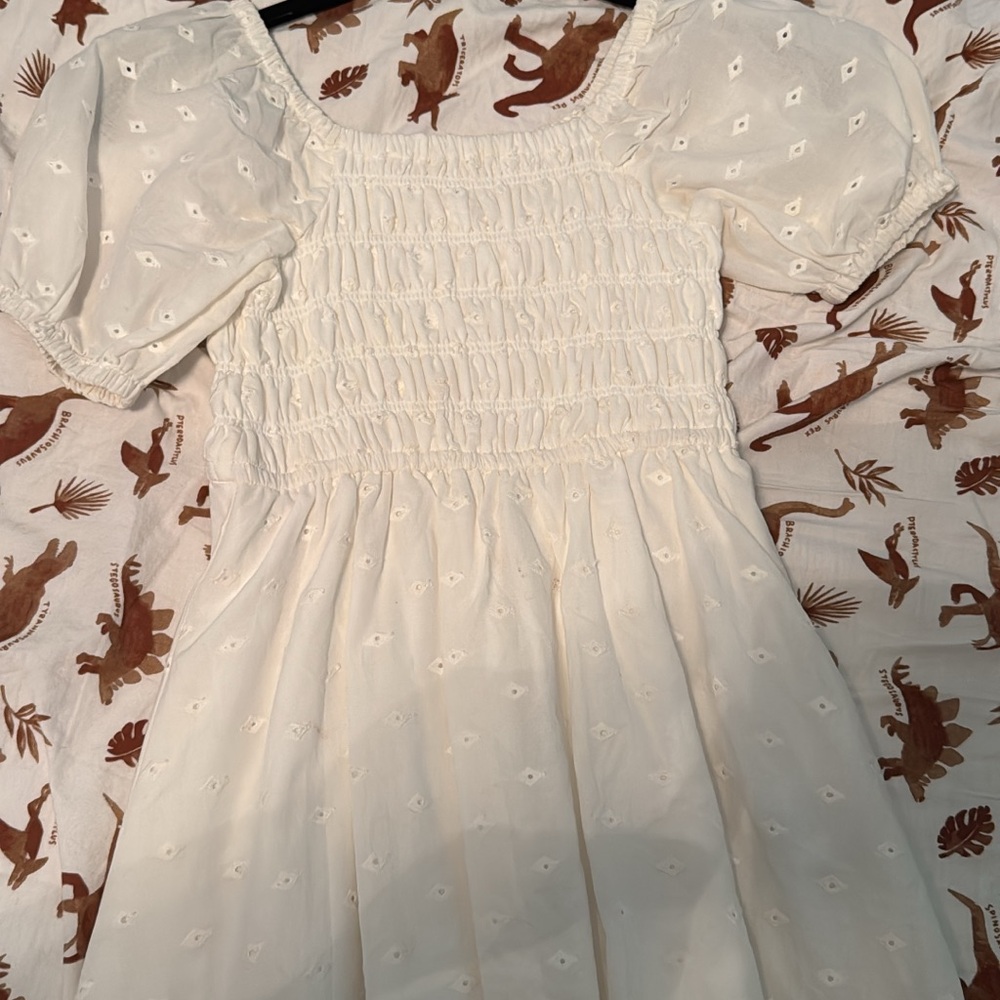 GB Girls Cream Puff Sleeve Dress